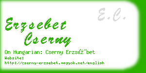 erzsebet cserny business card